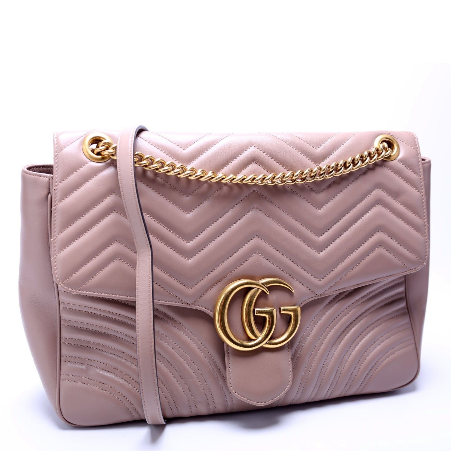 Gucci 498090 Marmont Large Beige Bag