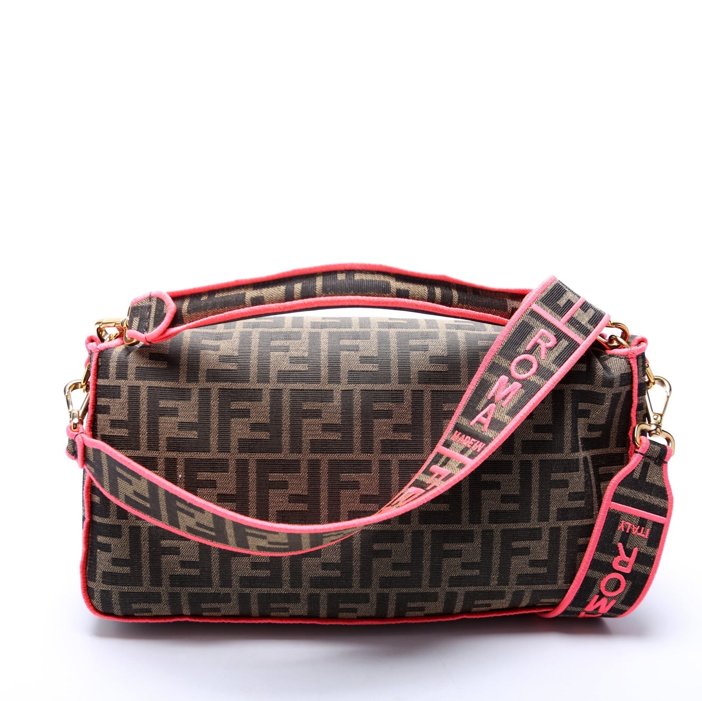 Fendi Baguette FF Roma 1974 Pink Bag