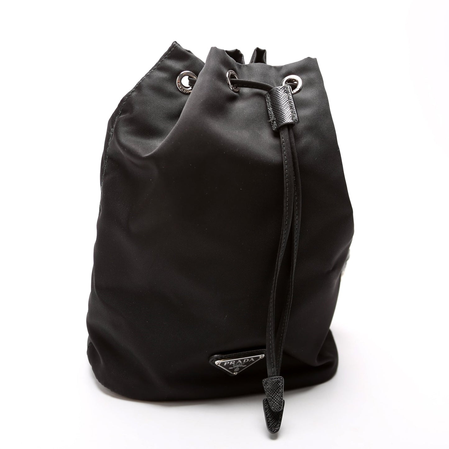 Prada 1NE369 Re-Nylon Drawstring Pouch Black Bag