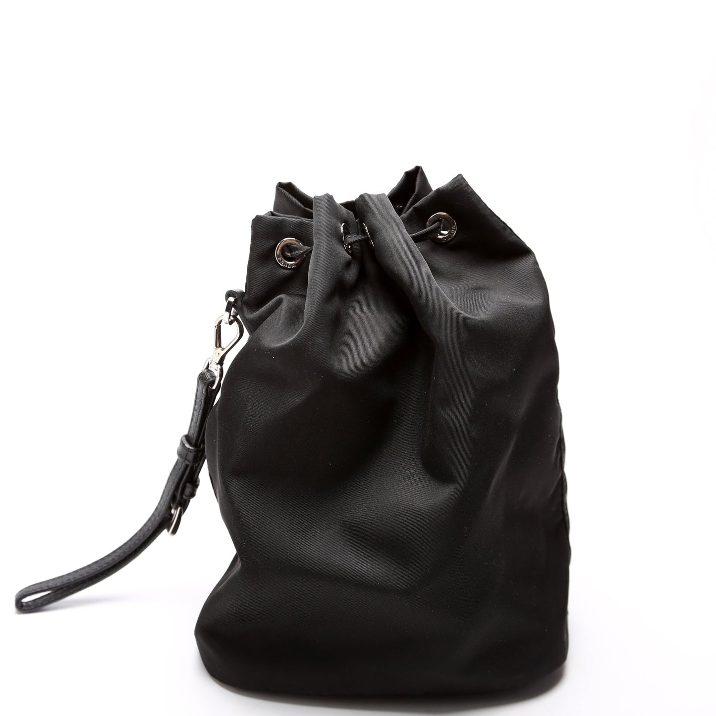 Prada 1NE369 Re-Nylon Drawstring Pouch Black Bag