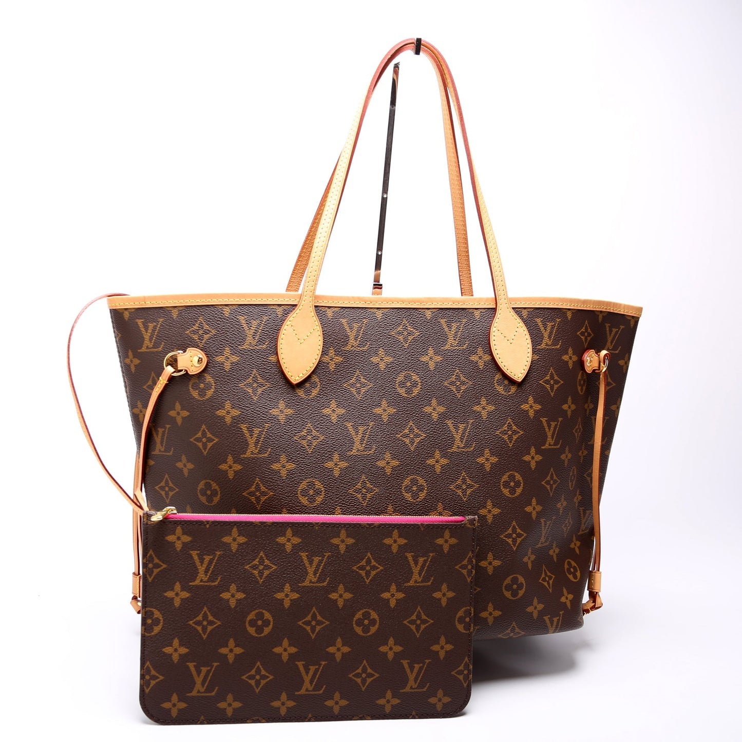 Louis Vuitton Neverfull With Wallet MM Monogram Pink
