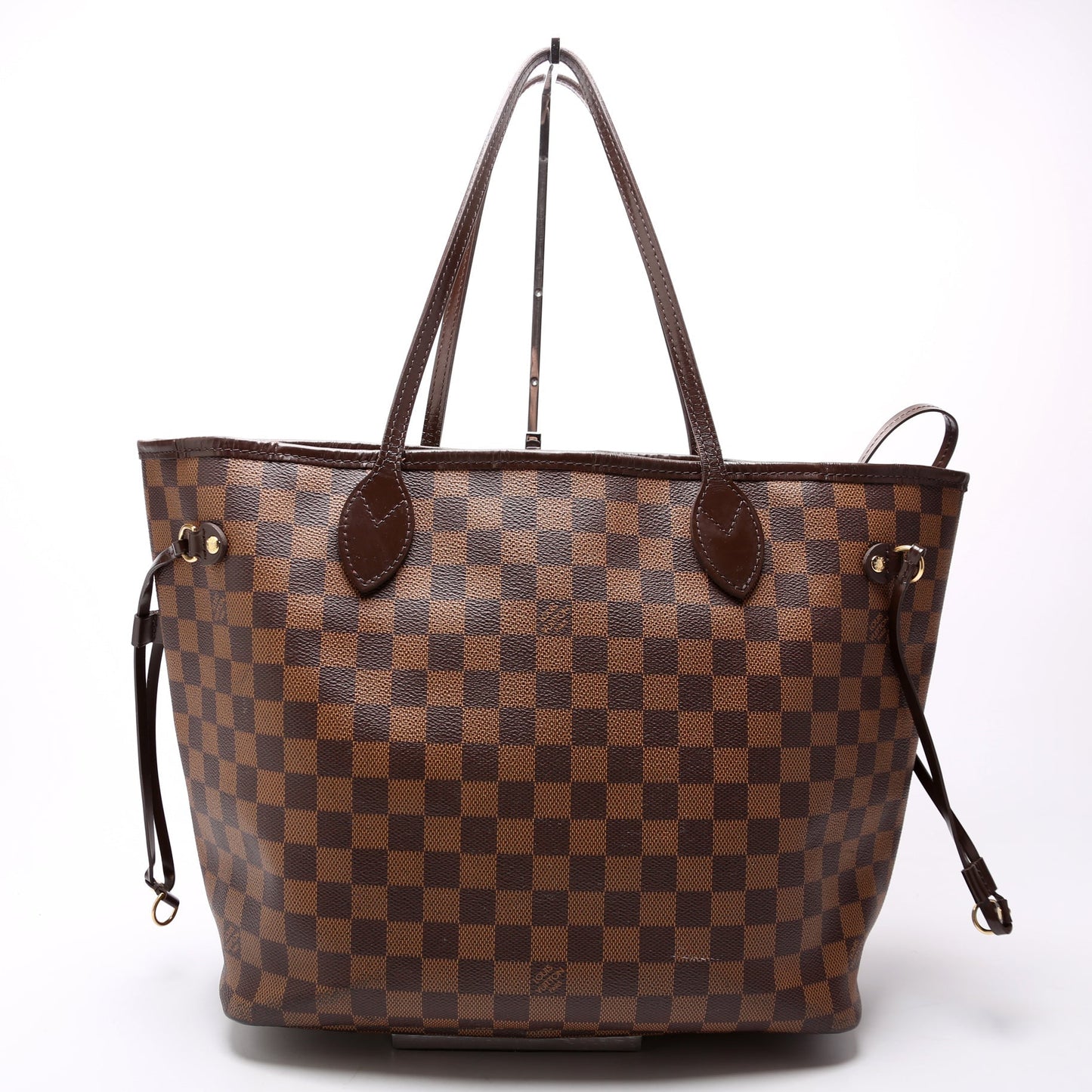 Louis Vuitton Neverfull W/Wallet MM Damier Ebene Red