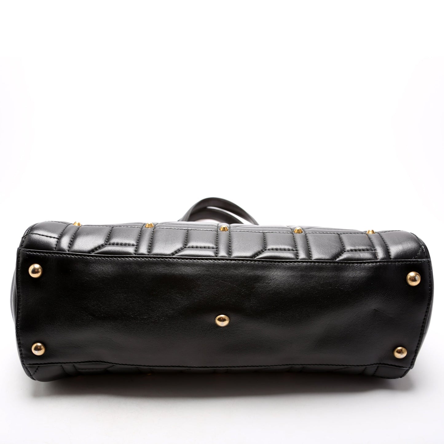 Gucci 443505 Marmont Studded Top Handle Black Bag