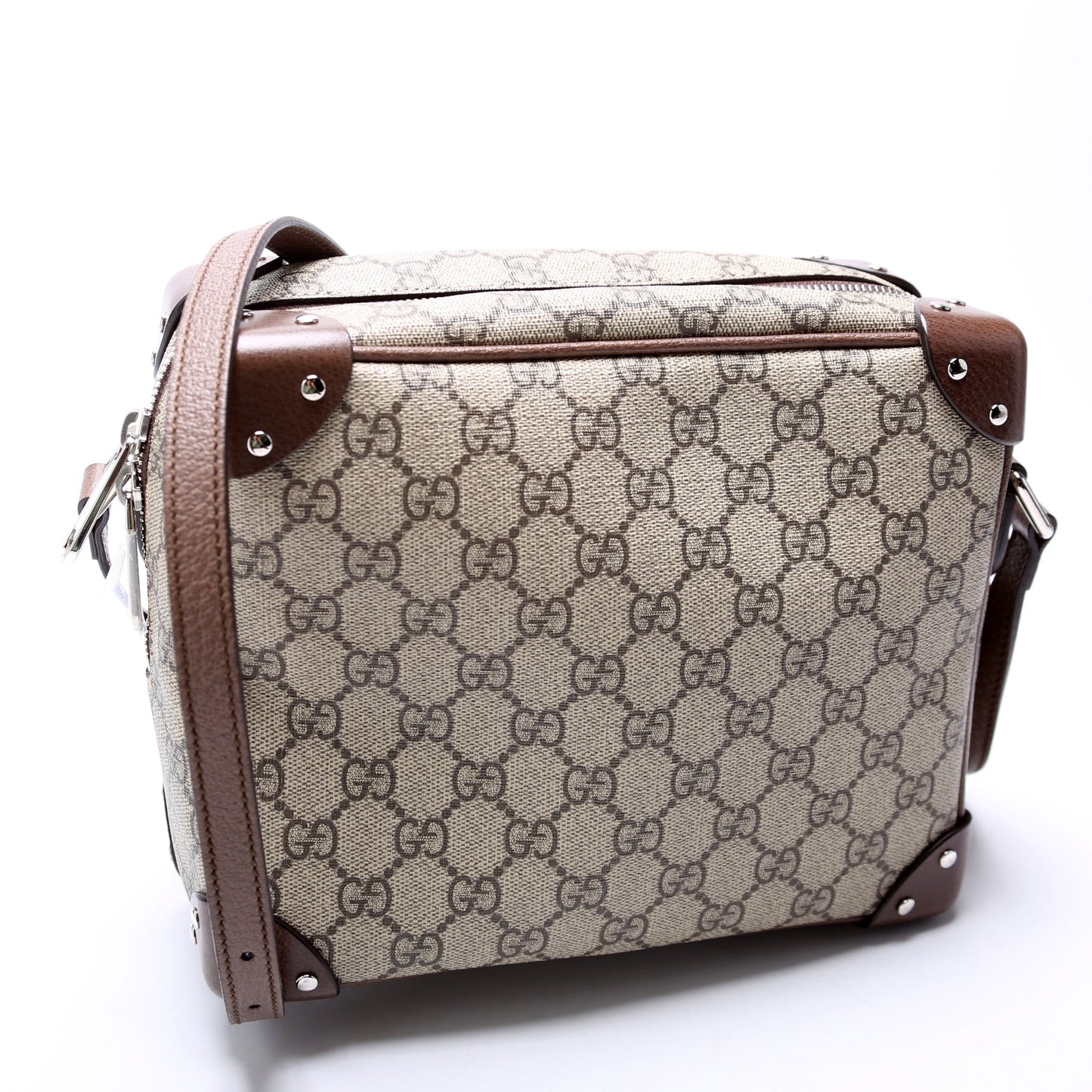 Gucci 626363 GG Supreme Square Messenger Brown Bag