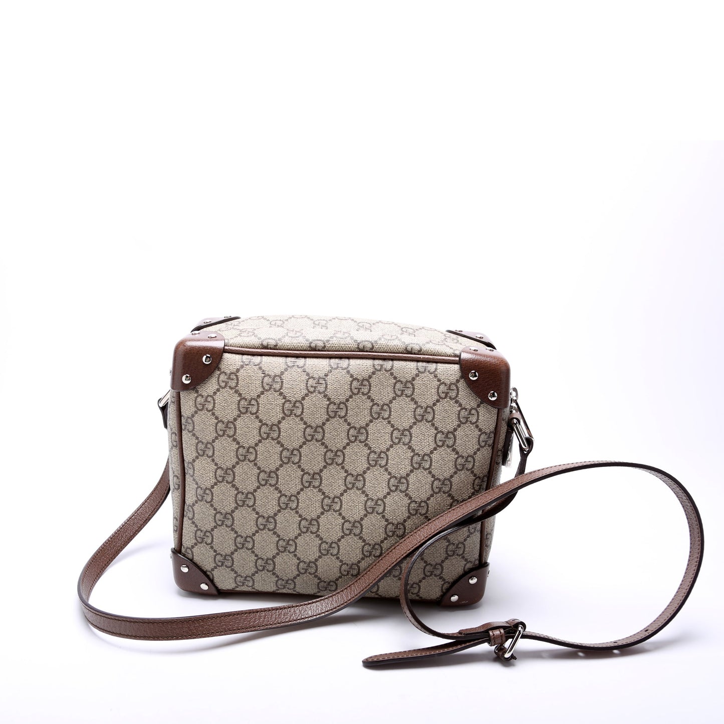 Gucci 626363 GG Supreme Square Messenger Brown Bag