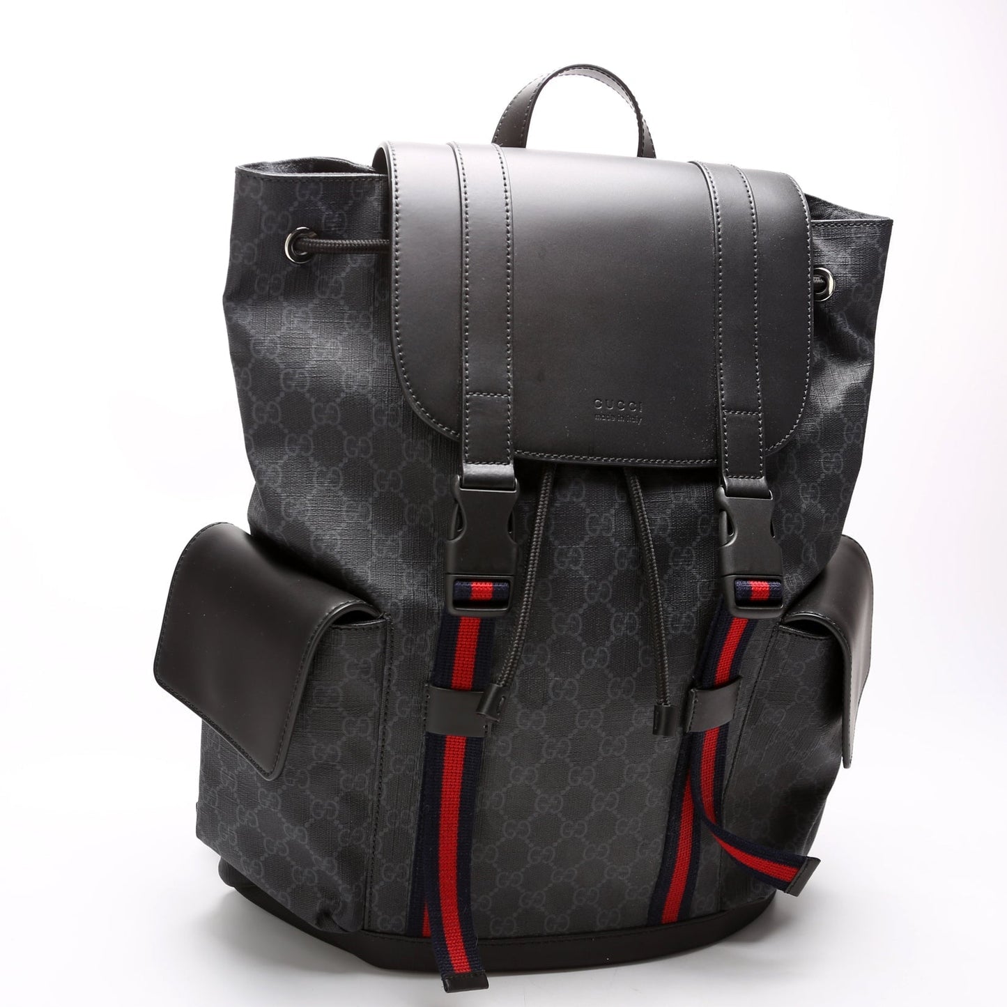 Gucci 495563 GG Supreme Backpack Black Bag