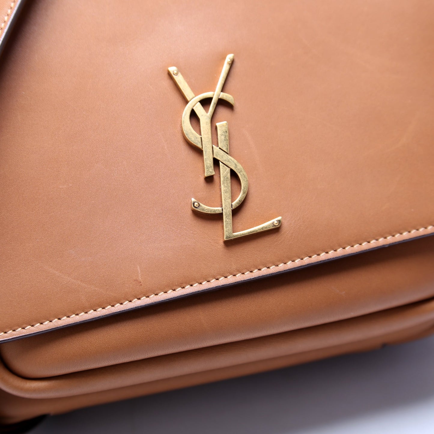 Saint Laurent 718556 Niki Besace Smooth Leather Brown Bag
