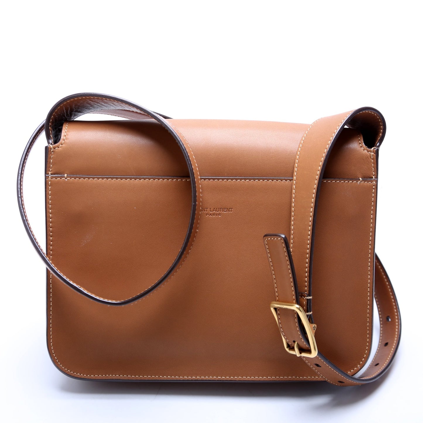 Saint Laurent 718556 Niki Besace Smooth Leather Brown Bag