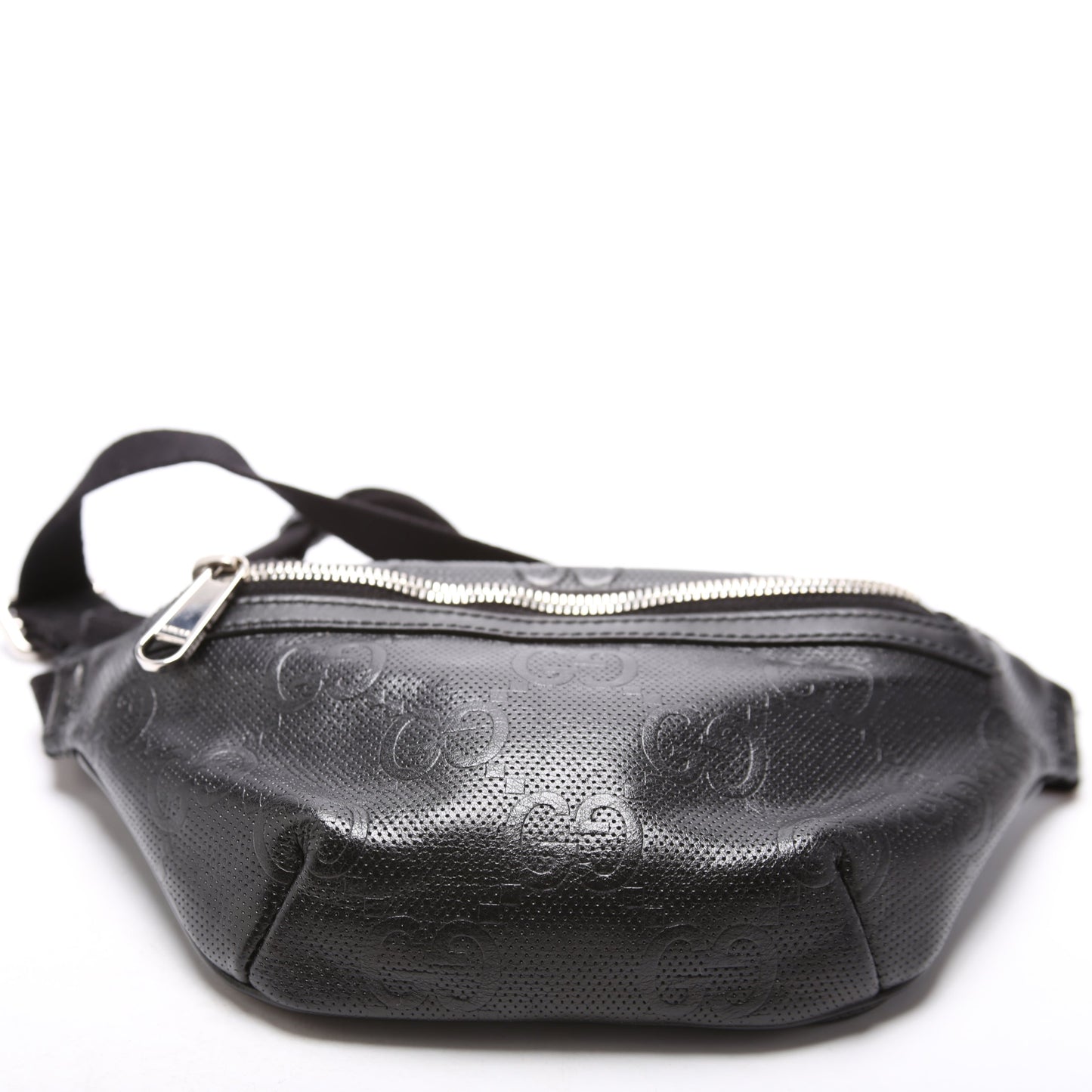 Gucci 658582 GG Embossed Belt Black Bag