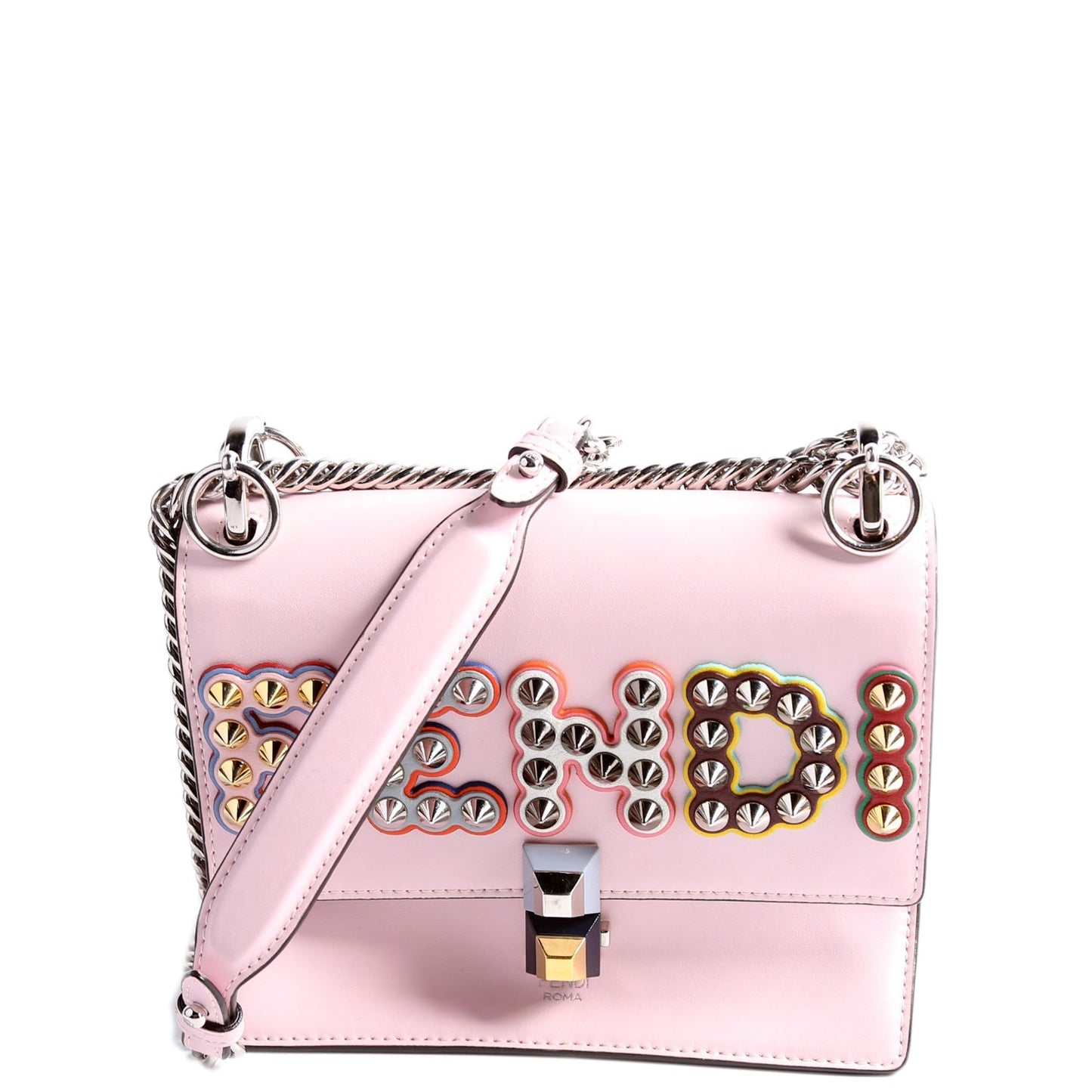 Fendi Kan I Fun Fair Leather Small Pink Bag