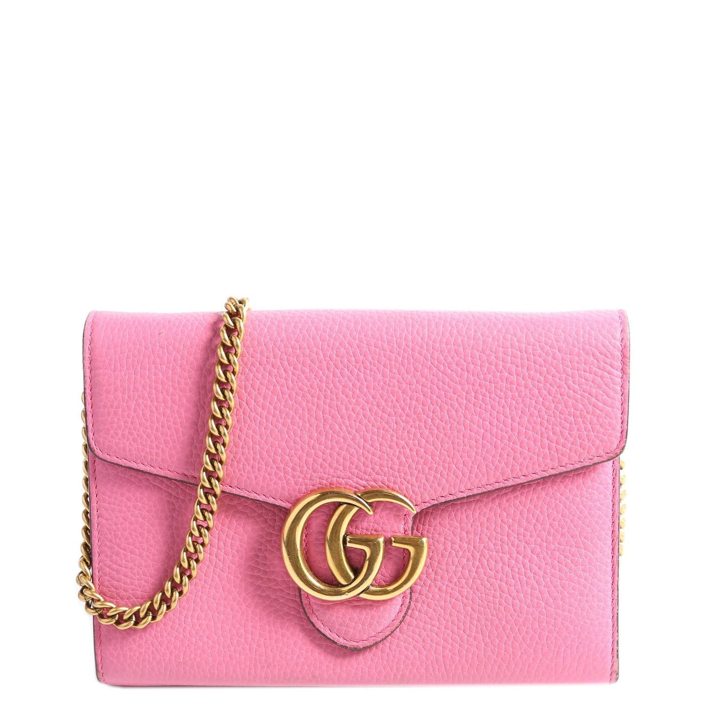 Gucci 401232 Marmont Chain Wallet Pink Bag