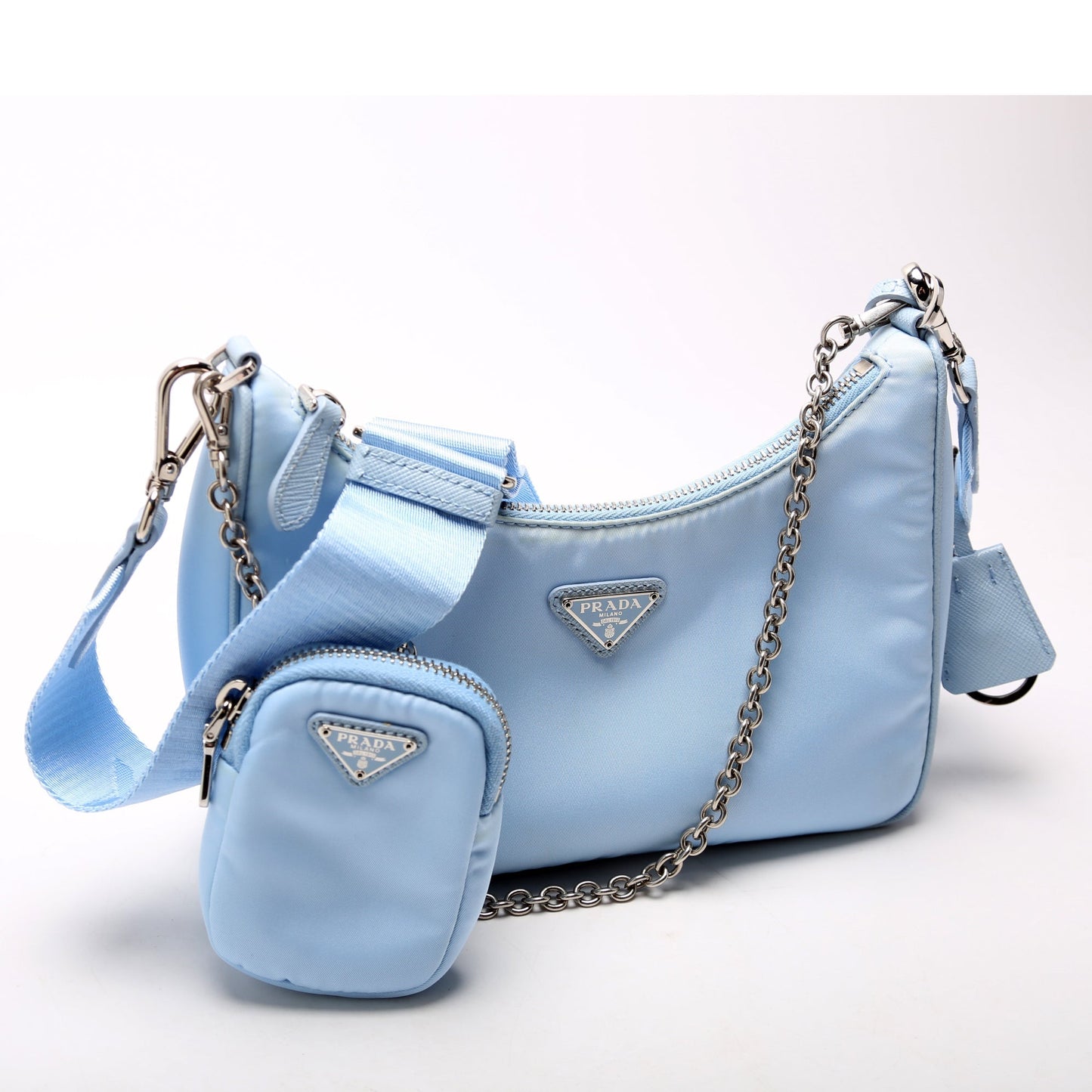Prada Nylon Re-Edition 2005 Shoulder Blue Bag