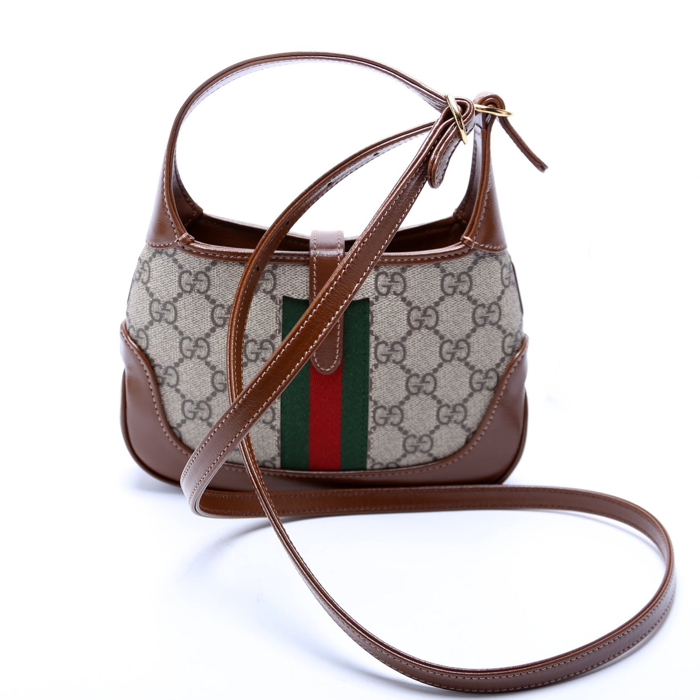 Gucci 637092 Jackie 1961 Mini Hobo Brown Bag
