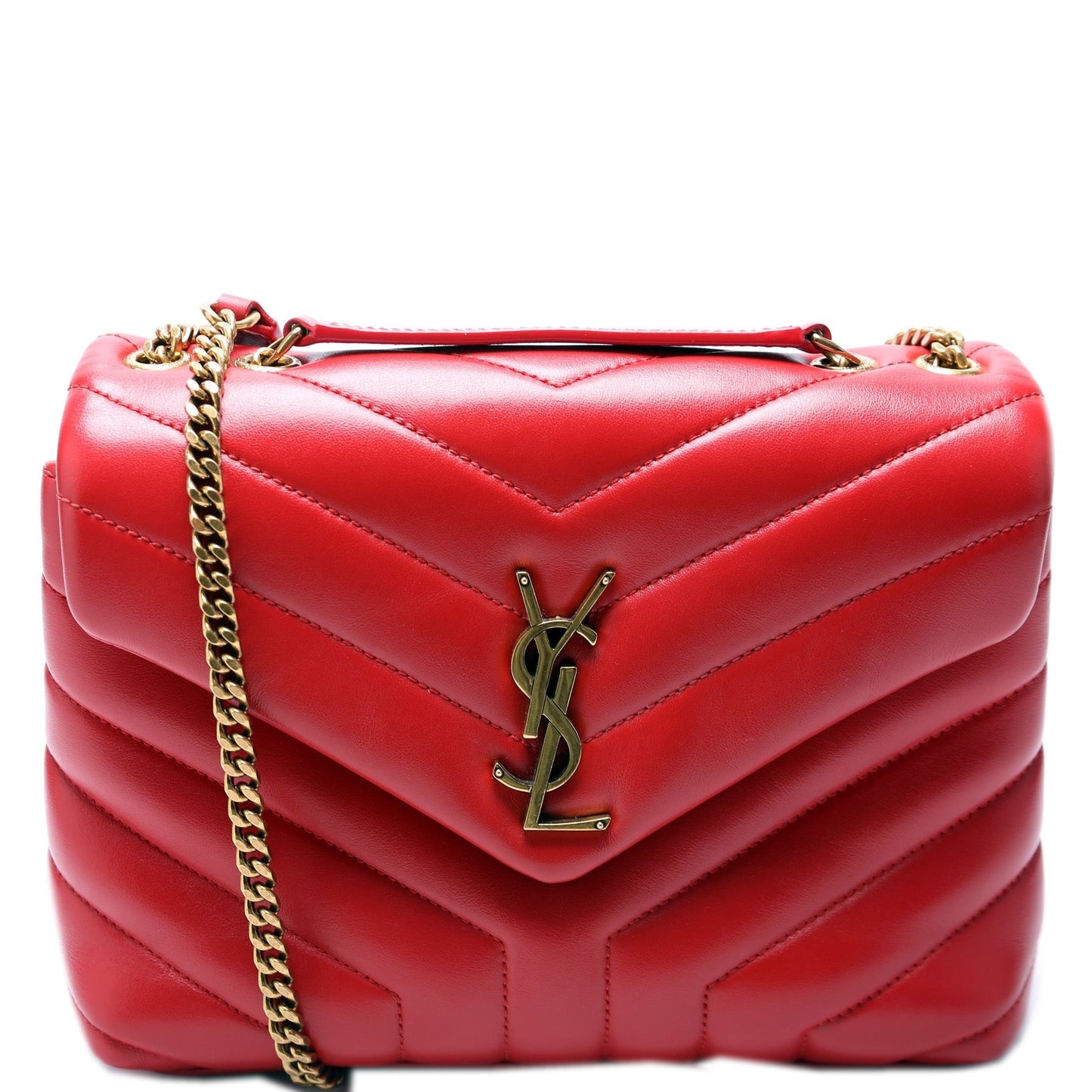 Saint Laurent Loulou Satchel Small Red 4946999 Bag