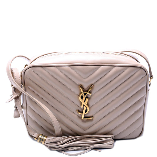 Saint Laurent Lou Camera Quilted 612544 Beige Bag