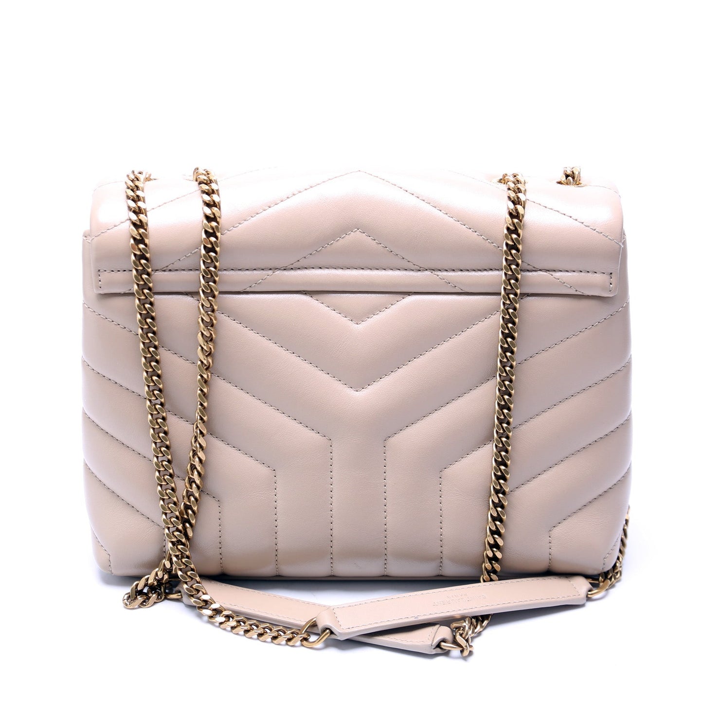 Saint Laurent Loulou Satchel Small Beige Bag
