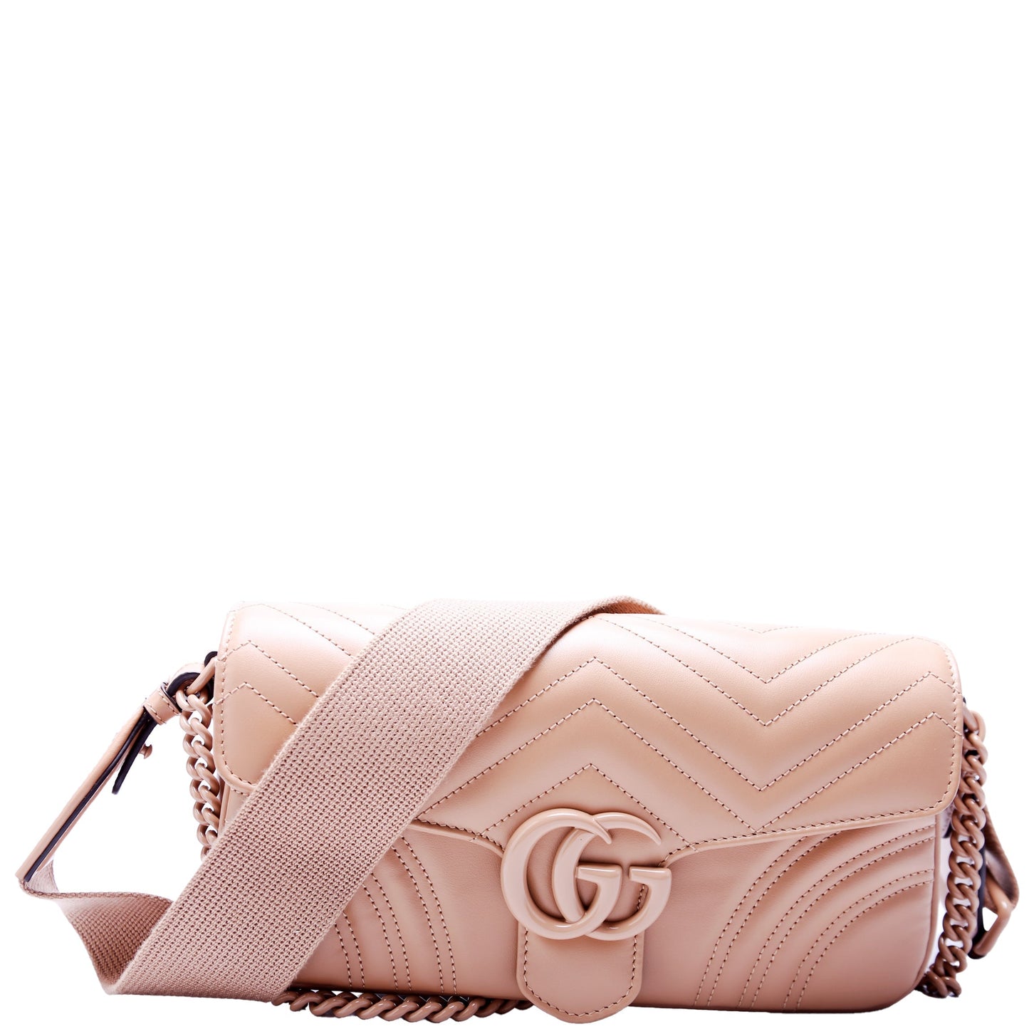 Gucci 734814 Marmont Monochrome Shoulder Tan Bag