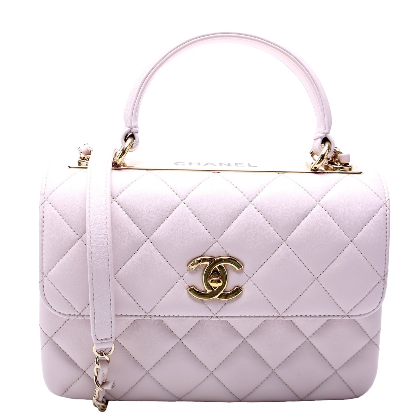 Chanel Trendy Top Handle Small Lambskin 30M Purple Bag