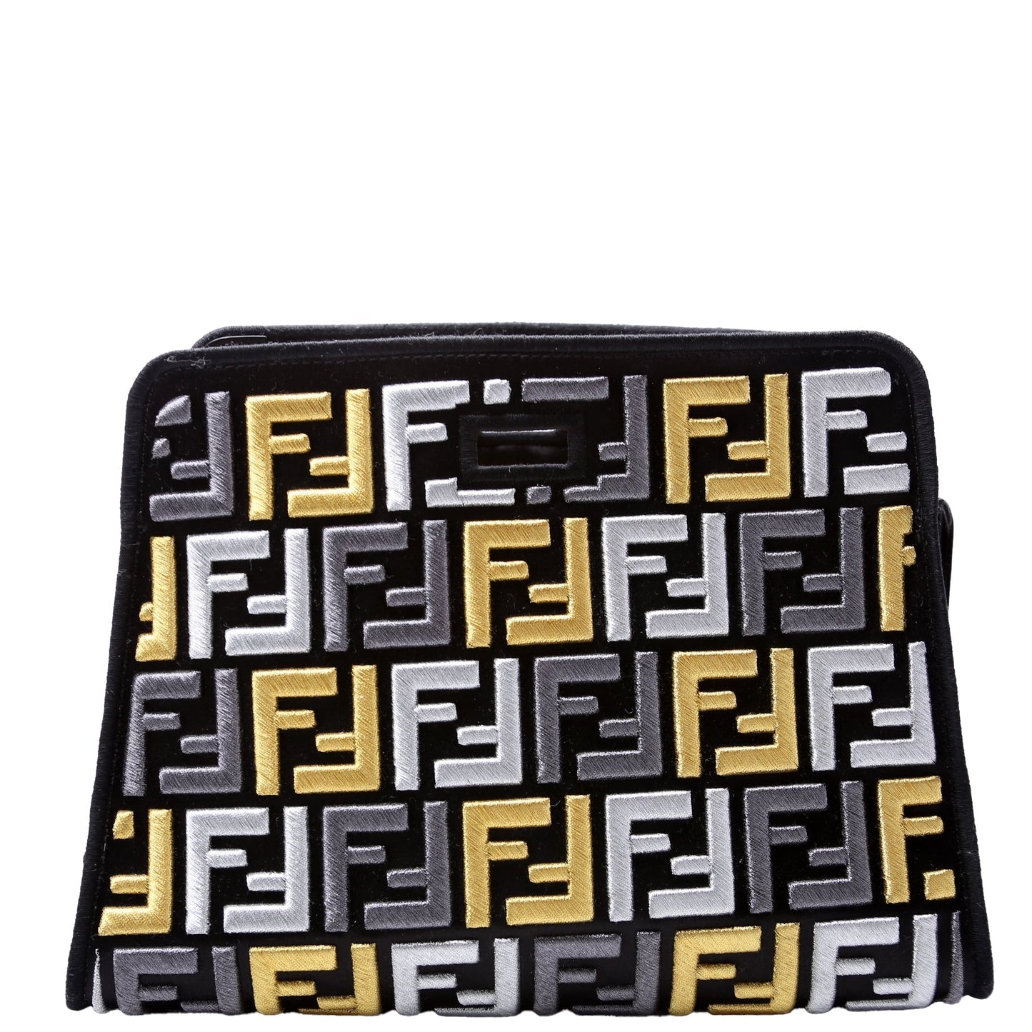 Fendi 7AR717 Peekaboo Defender Pouch Black/Multicolor Bag