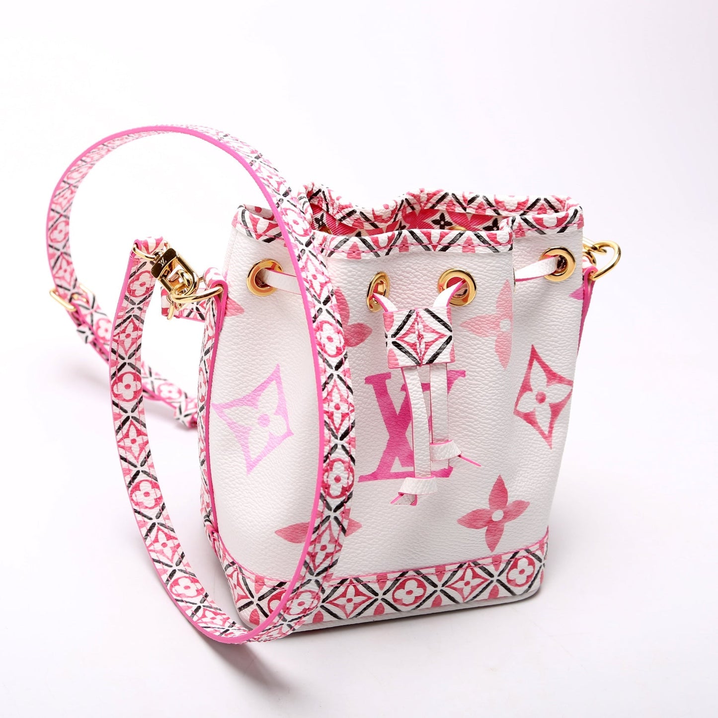 Louis Vuitton Nano Noe Watercolor By The Pool Pink
