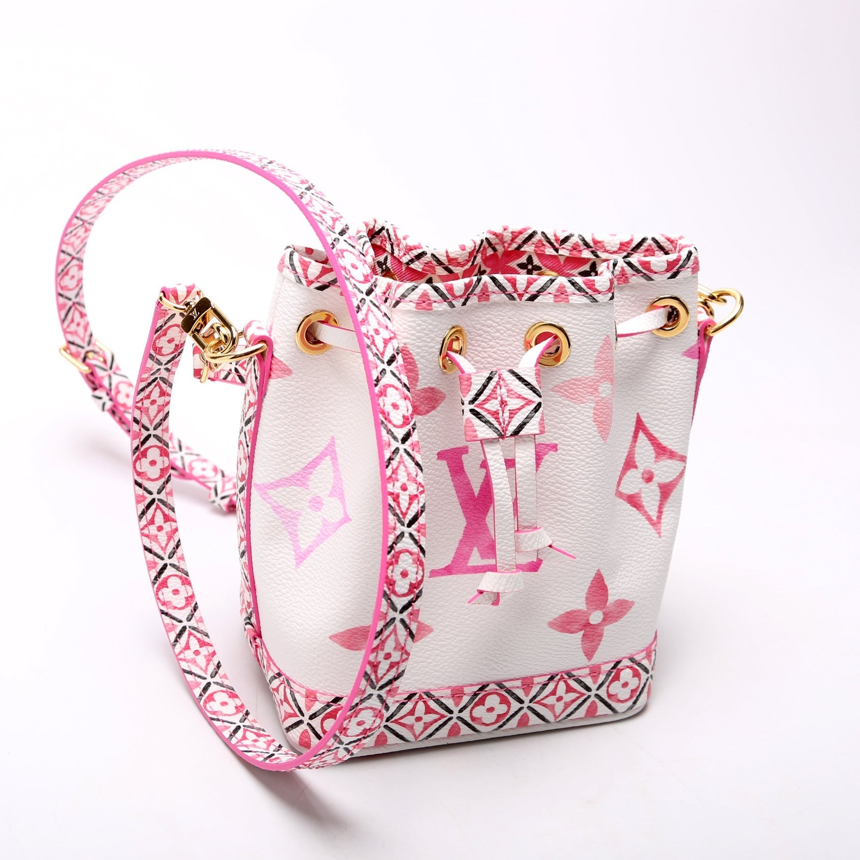 Louis Vuitton Nano Noe Watercolor By The Pool Pink