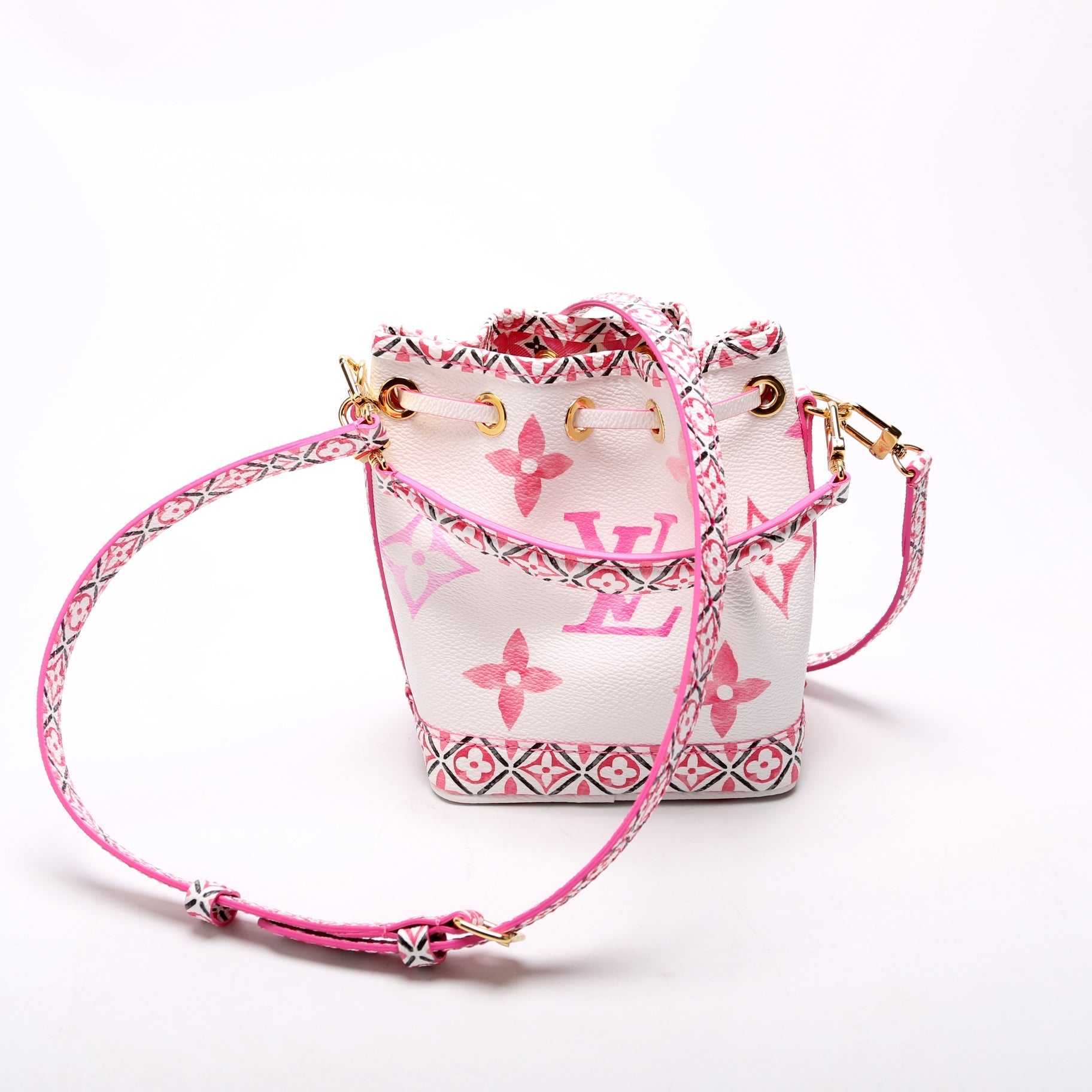 Louis Vuitton Nano Noe Watercolor By The Pool Pink