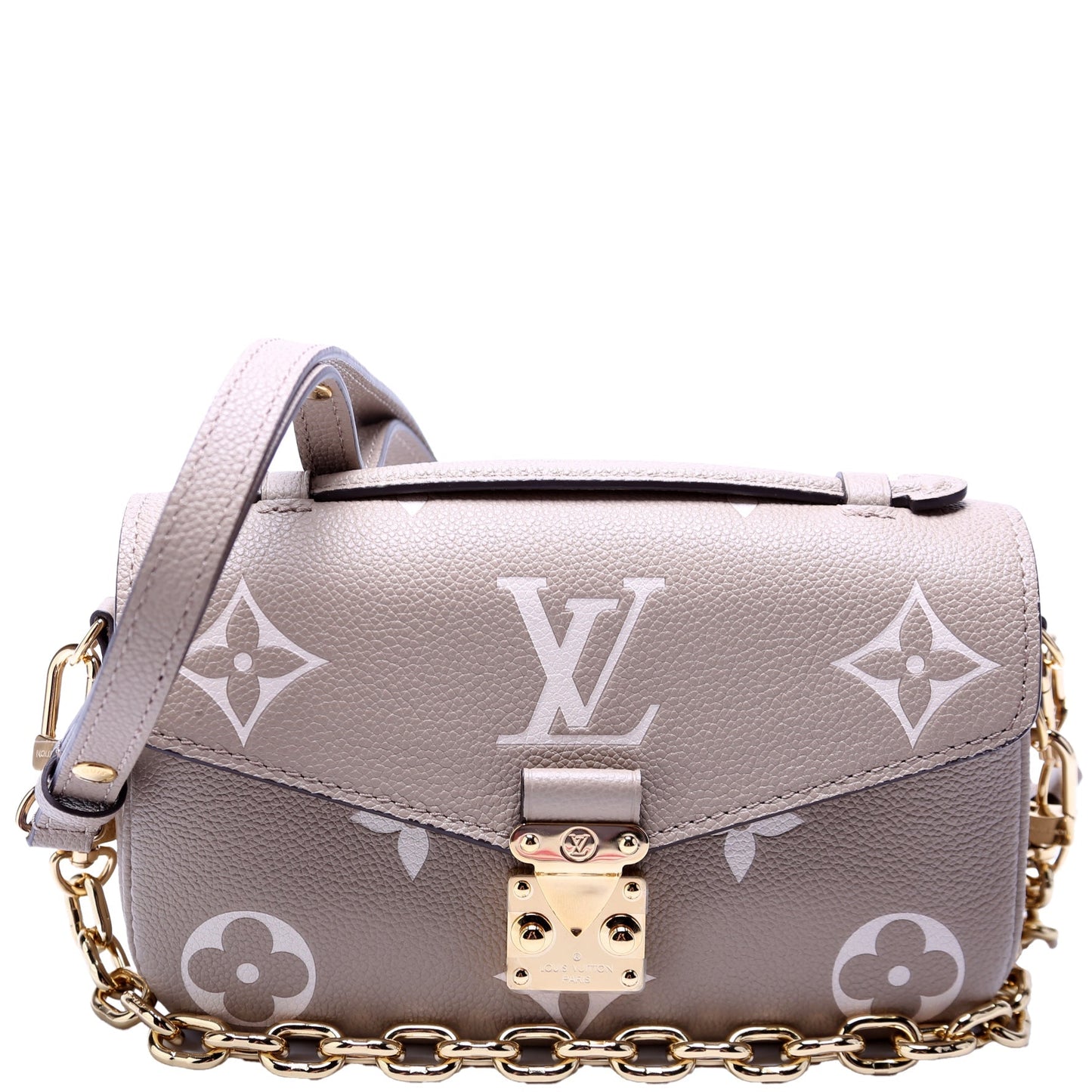 Louis Vuitton Pochette Metis East West Bicolor Empreinte Turtledove