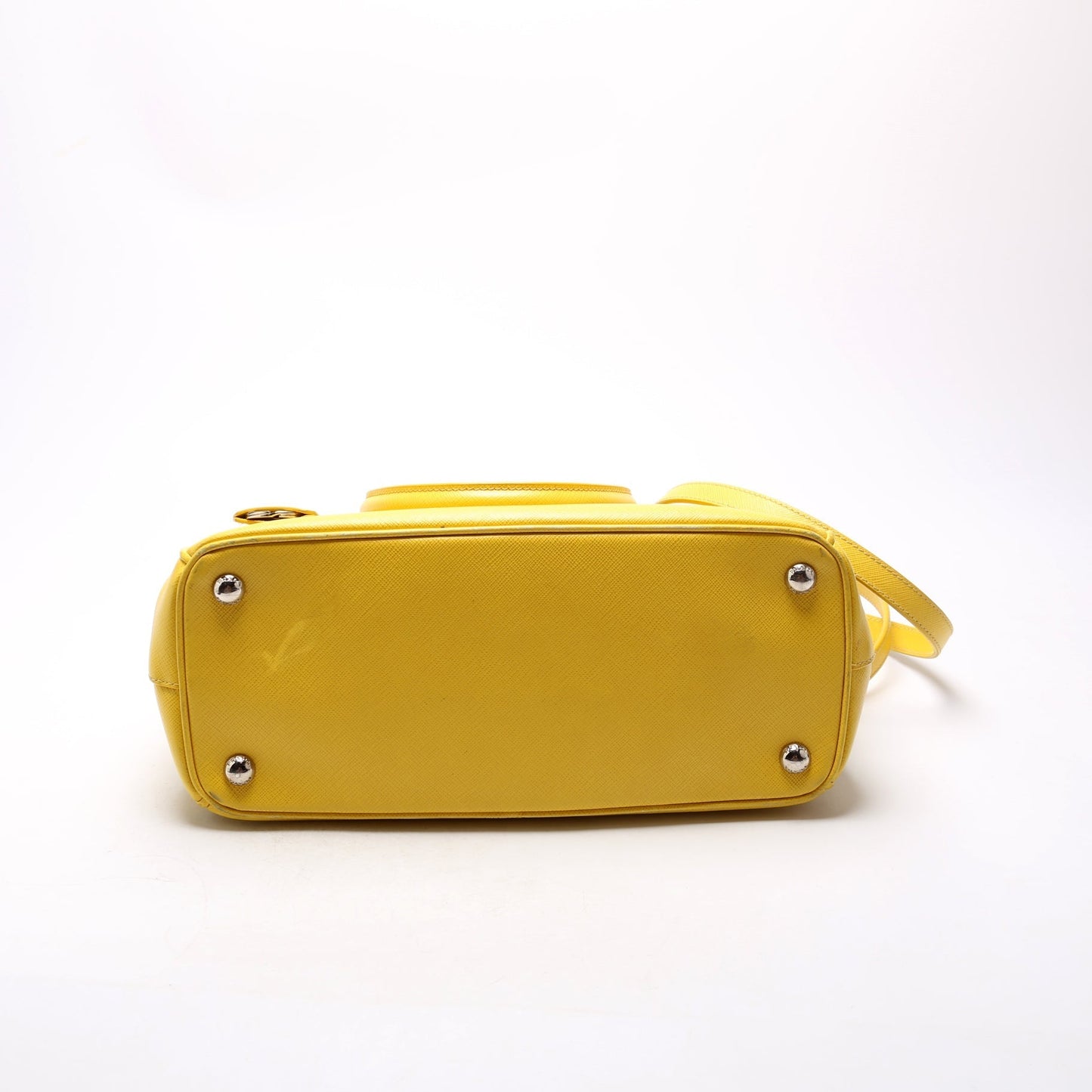 Prada Saffiano Galleria Small Yellow Bag