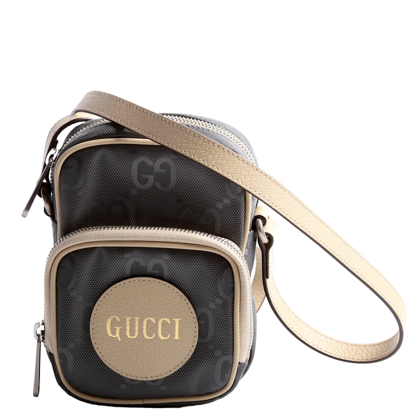 Gucci 643882 GG Nylon Off The Grid Mini Shoulder Grey/Beige Bag