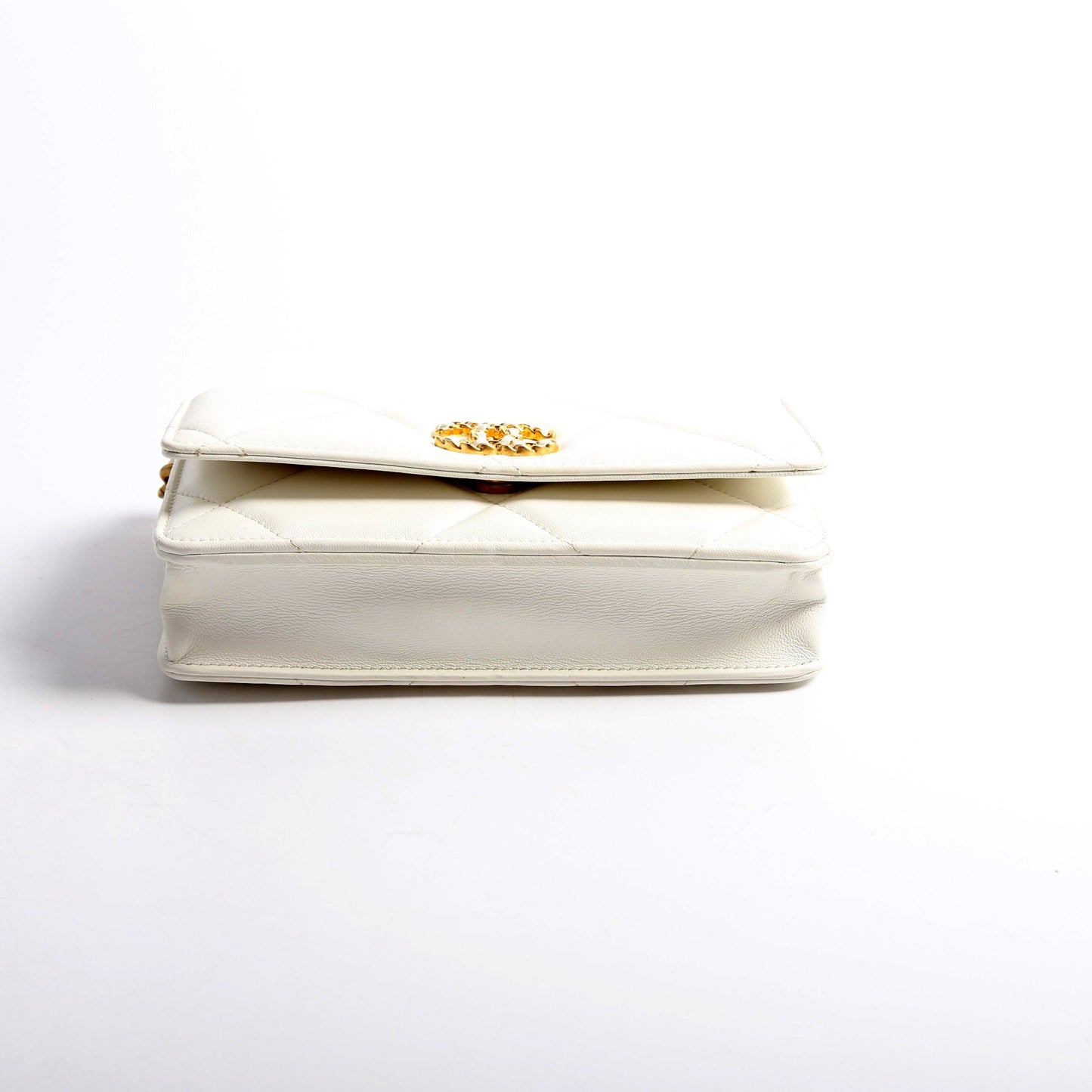 Chanel 19 WOC Quilted Lambskin 30M White Bag