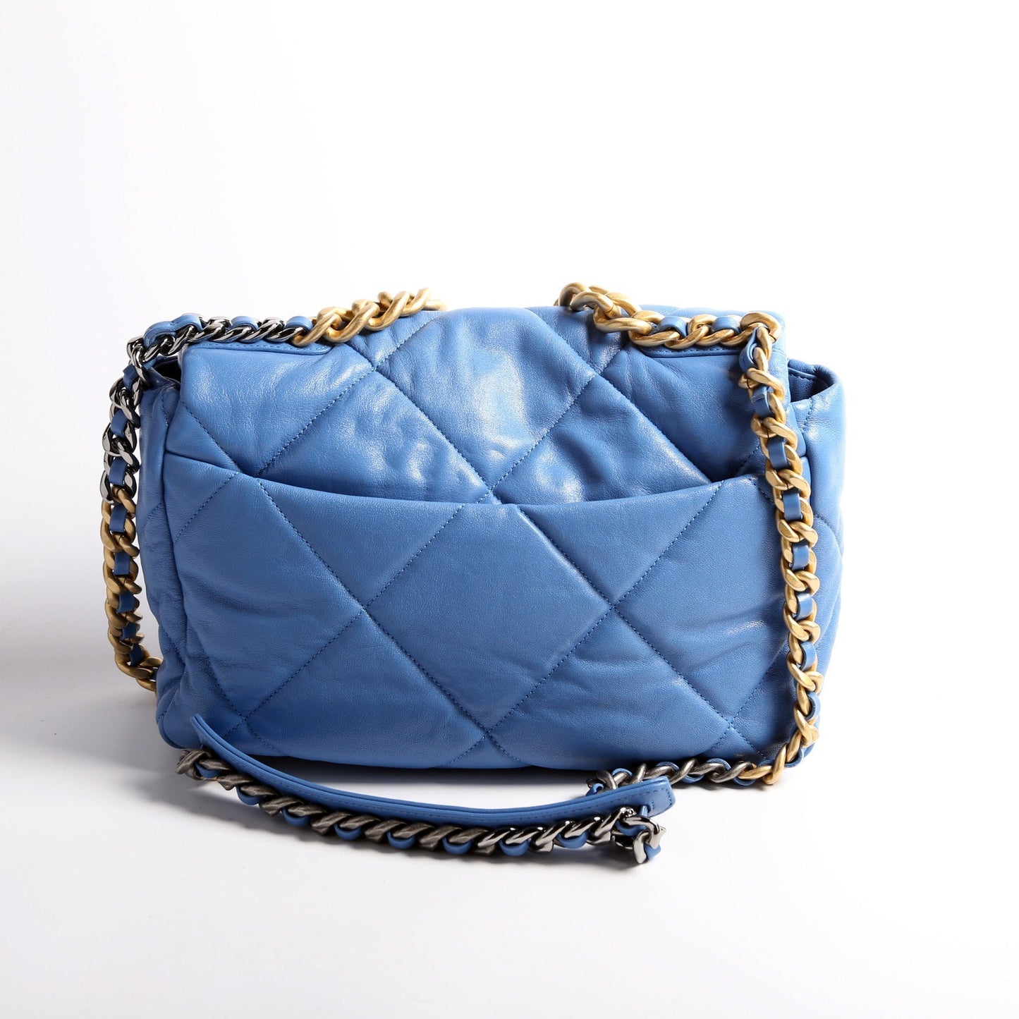 Chanel Quilted Goatskin 19 Large Flap 30M Blue Bag