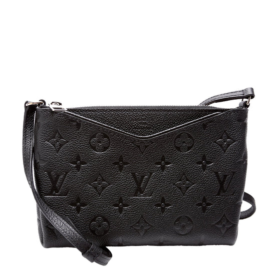 Louis Vuitton Pallas Clutch Uniformes Empreinte Black
