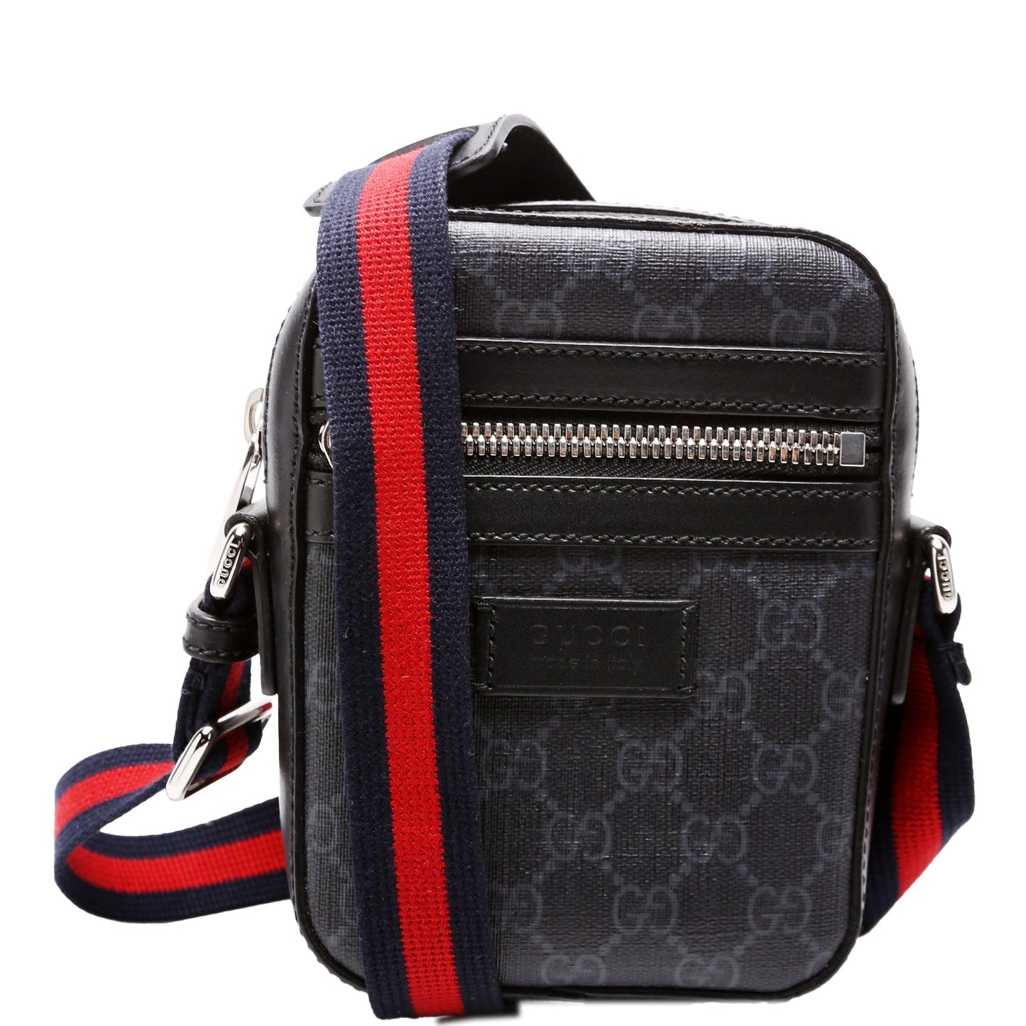 Gucci 598103 GG Supreme Messenger Black Bag
