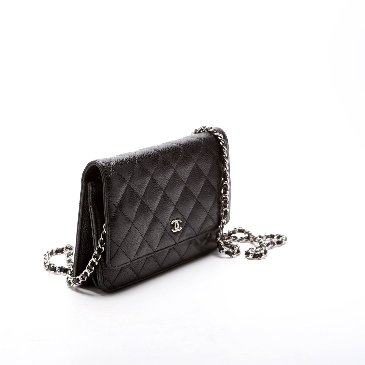 Chanel WOC Classic Quilted Caviar Black Bag