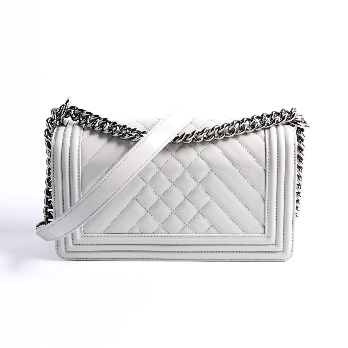 Chanel Boy Flap Medium Old Other Grey Bag