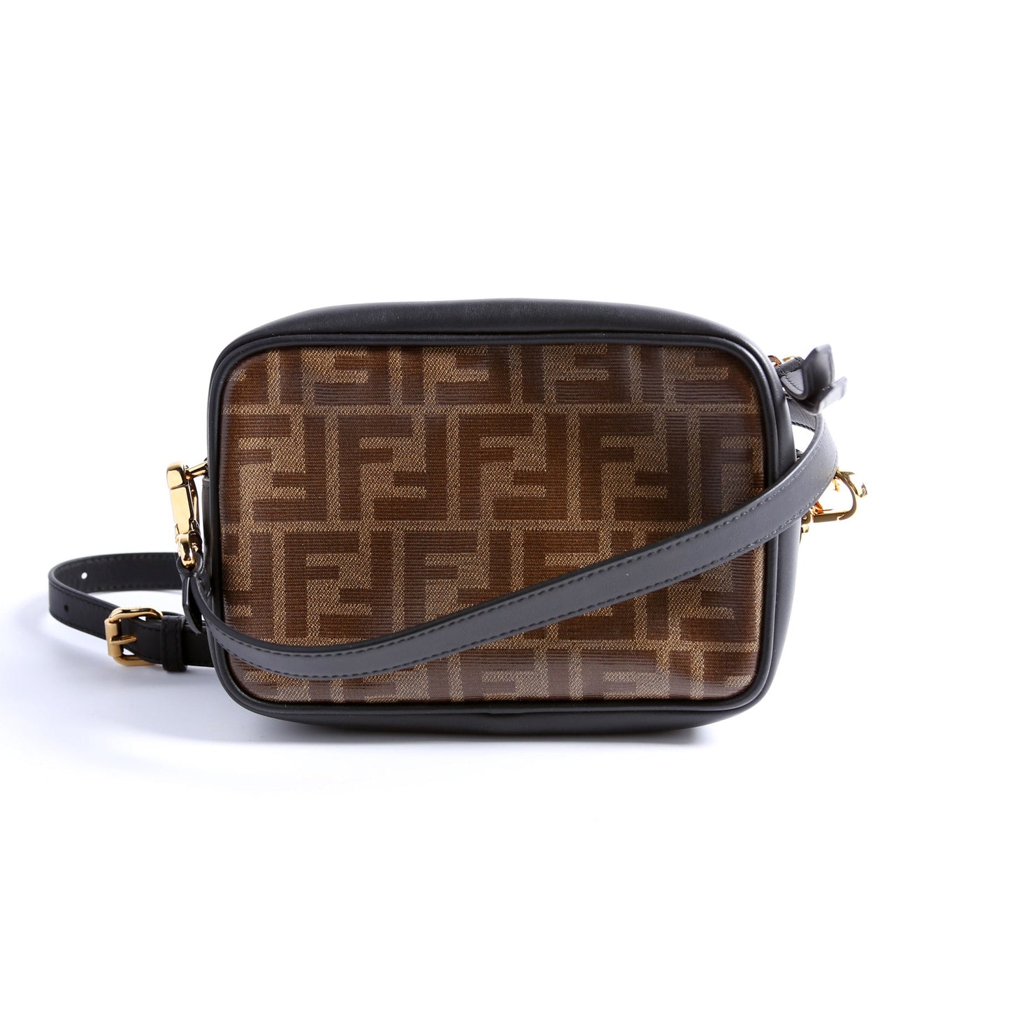 Fendi Zucca Coated Canvas Mini Camera Brown Bag