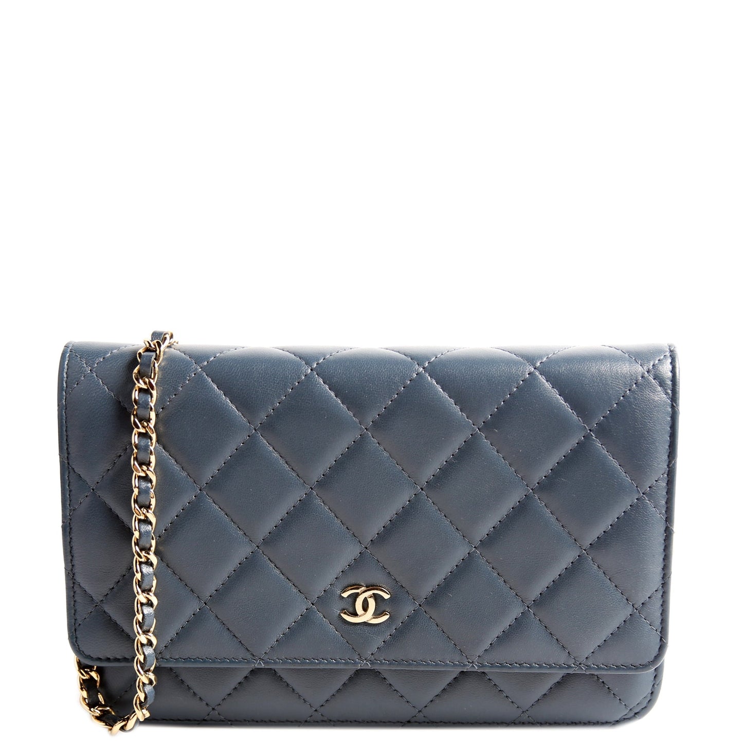 Chanel WOC Classic Quilted Lambskin Navy Bag