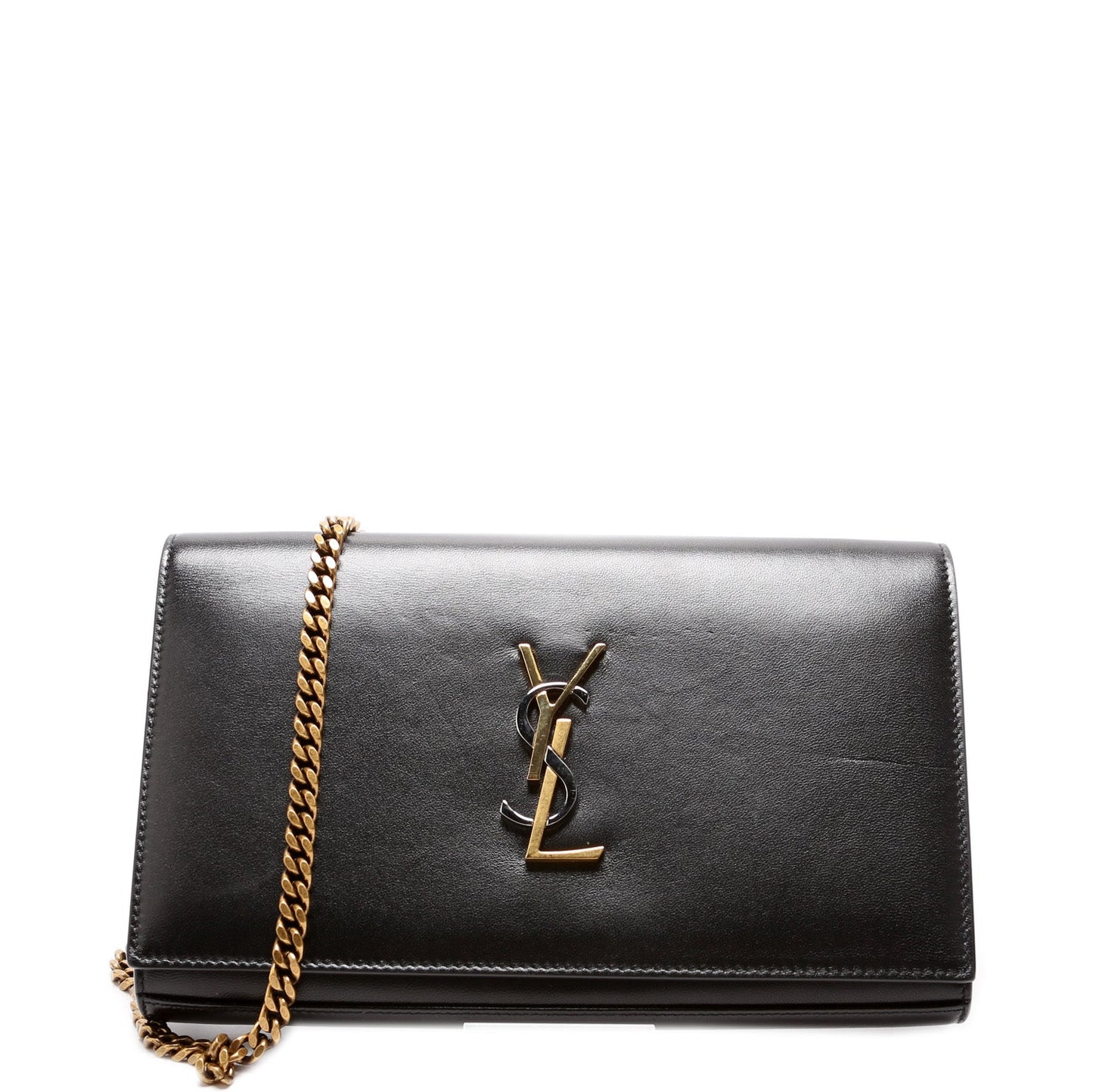 Saint Laurent Cassandre Chain Wallet Black Bag