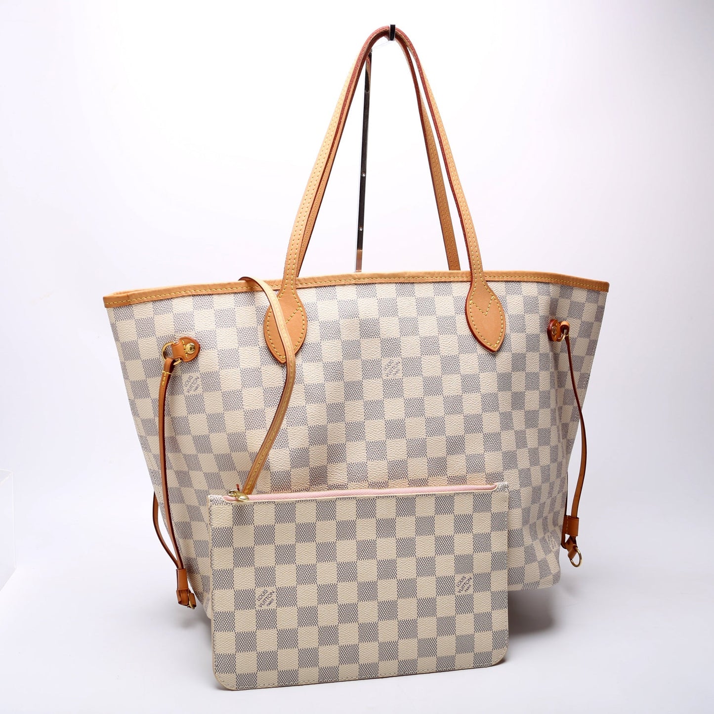 Louis Vuitton Neverfull with Wallet MM Damier Azur