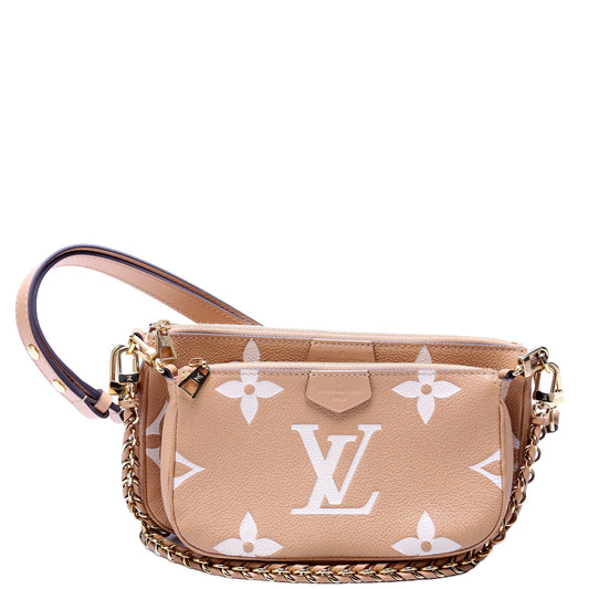 Louis Vuitton Multi Pochette Bicolor Empreinte Tan