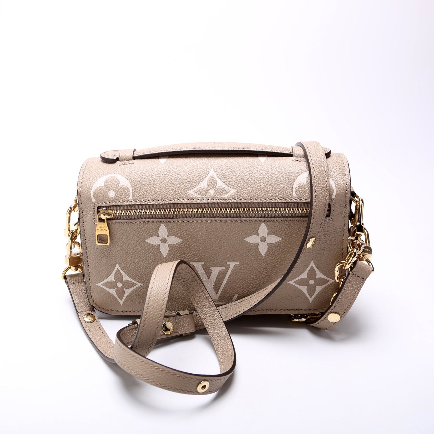 Louis Vuitton Pochette Metis East West Bicolor Empreinte Taupe