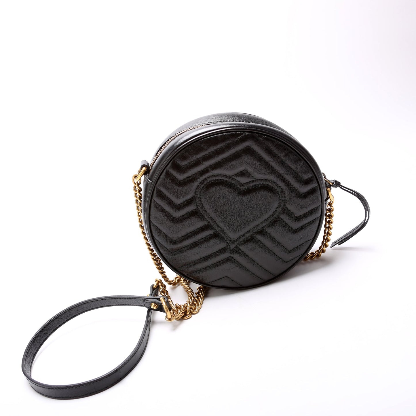 Gucci 550154 Marmont Mini Round Black Bag
