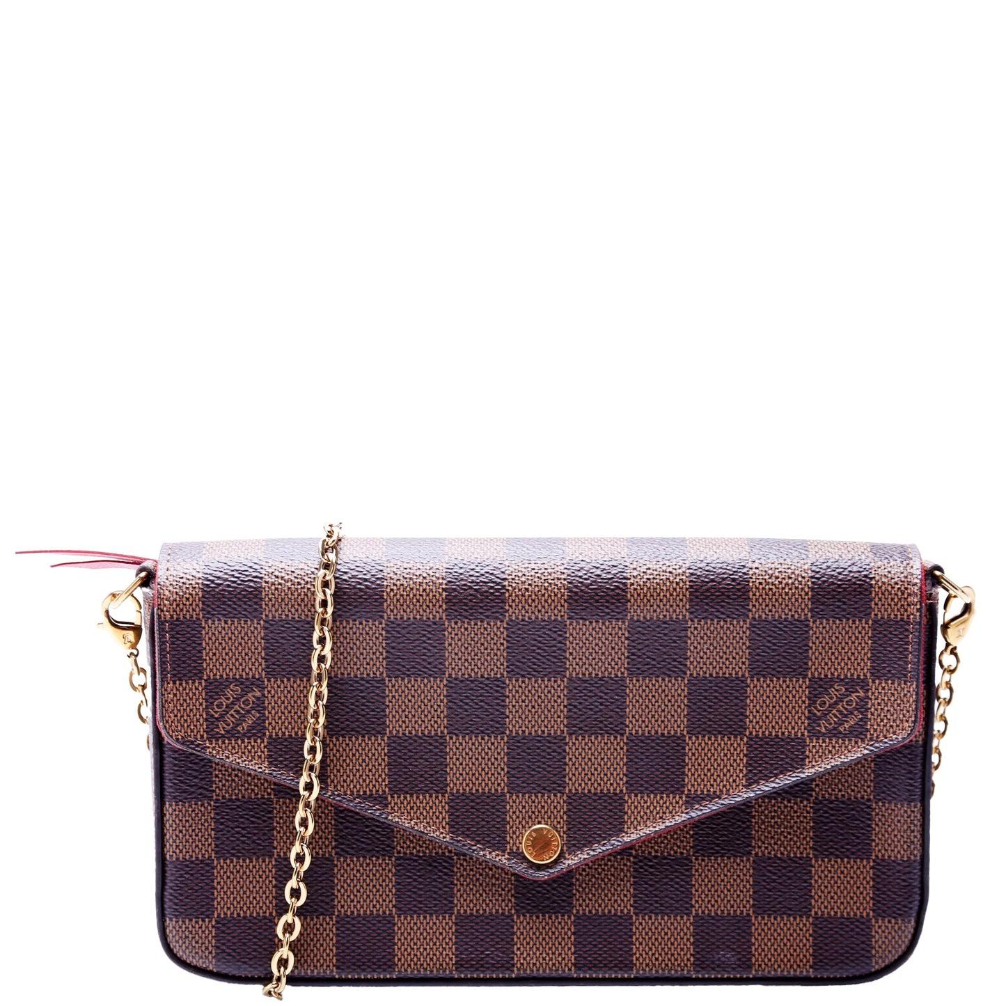 Louis Vuitton Pochette Felicie Damier Ebene Red