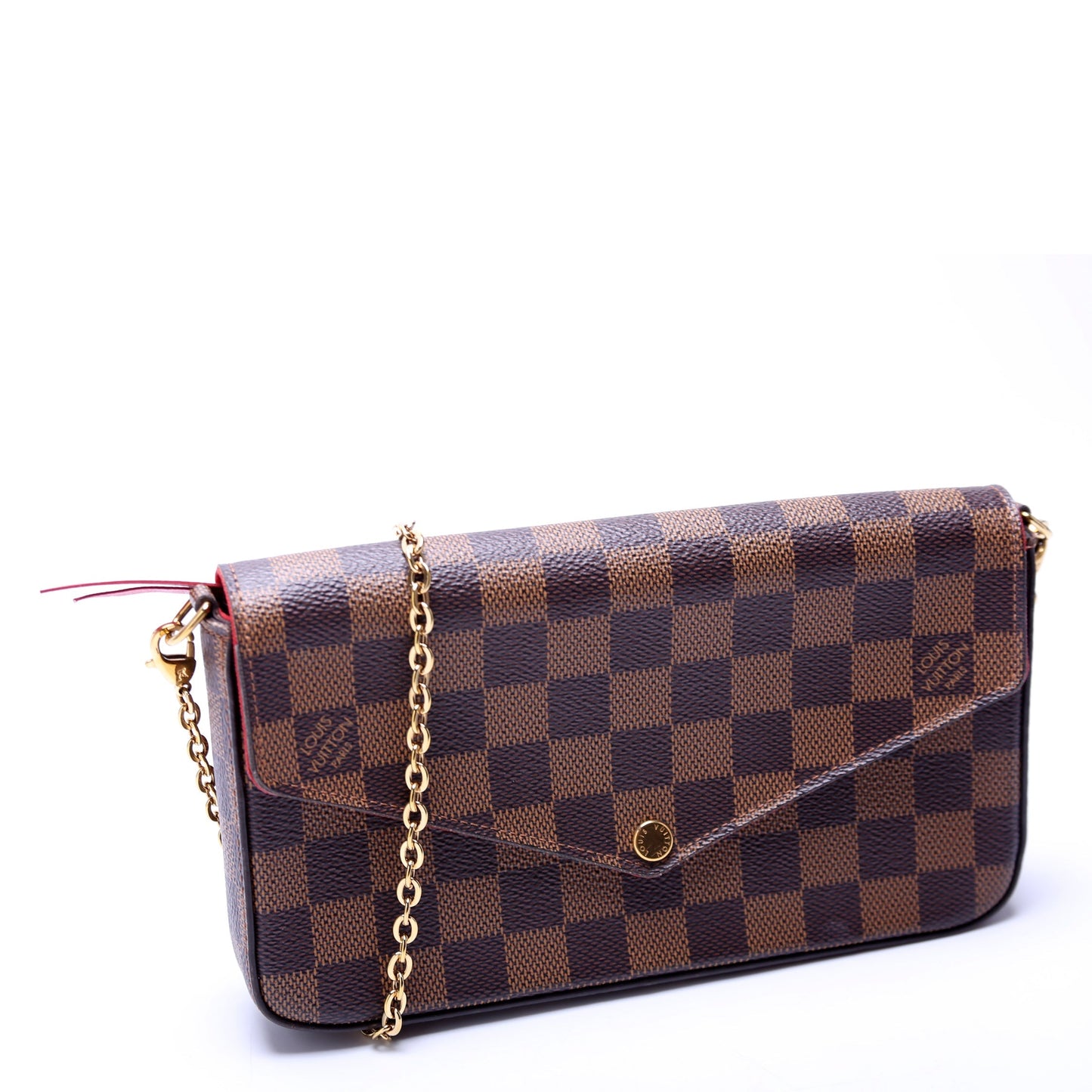 Louis Vuitton Pochette Felicie Damier Ebene Red