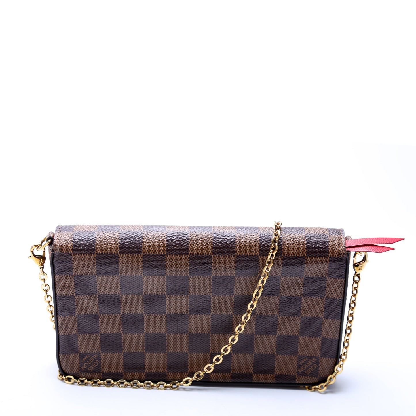 Louis Vuitton Pochette Felicie Damier Ebene Red