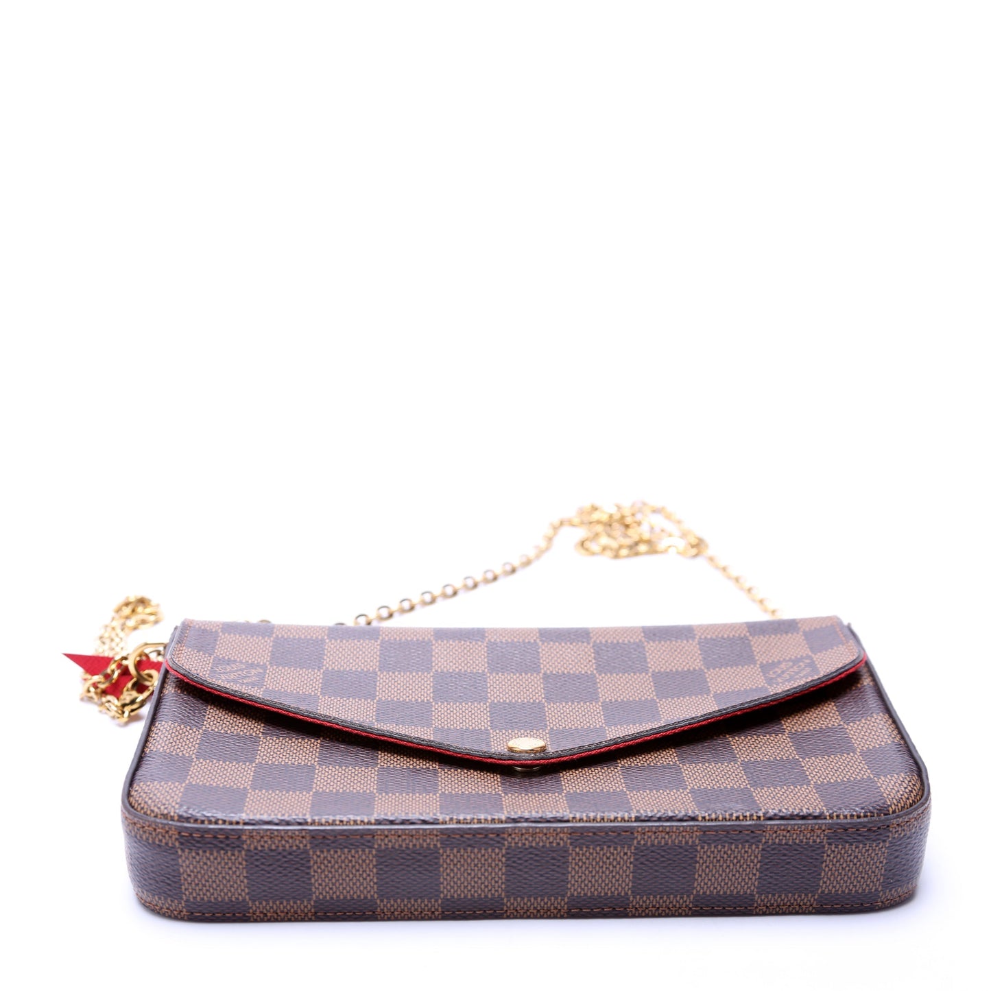 Louis Vuitton Pochette Felicie Damier Ebene Red