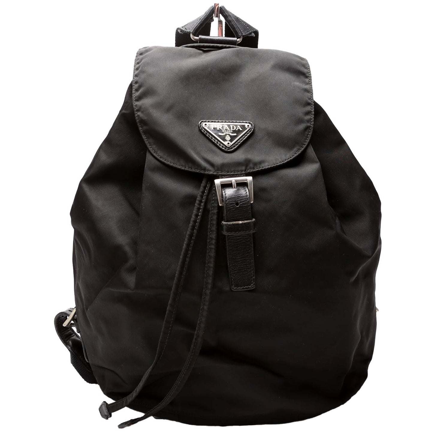 Prada Flap Top Backpack Nylon Vintage Black Bag