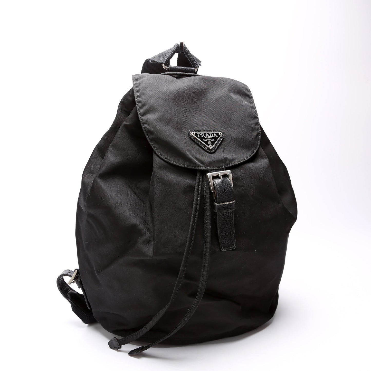Prada Flap Top Backpack Nylon Vintage Black Bag