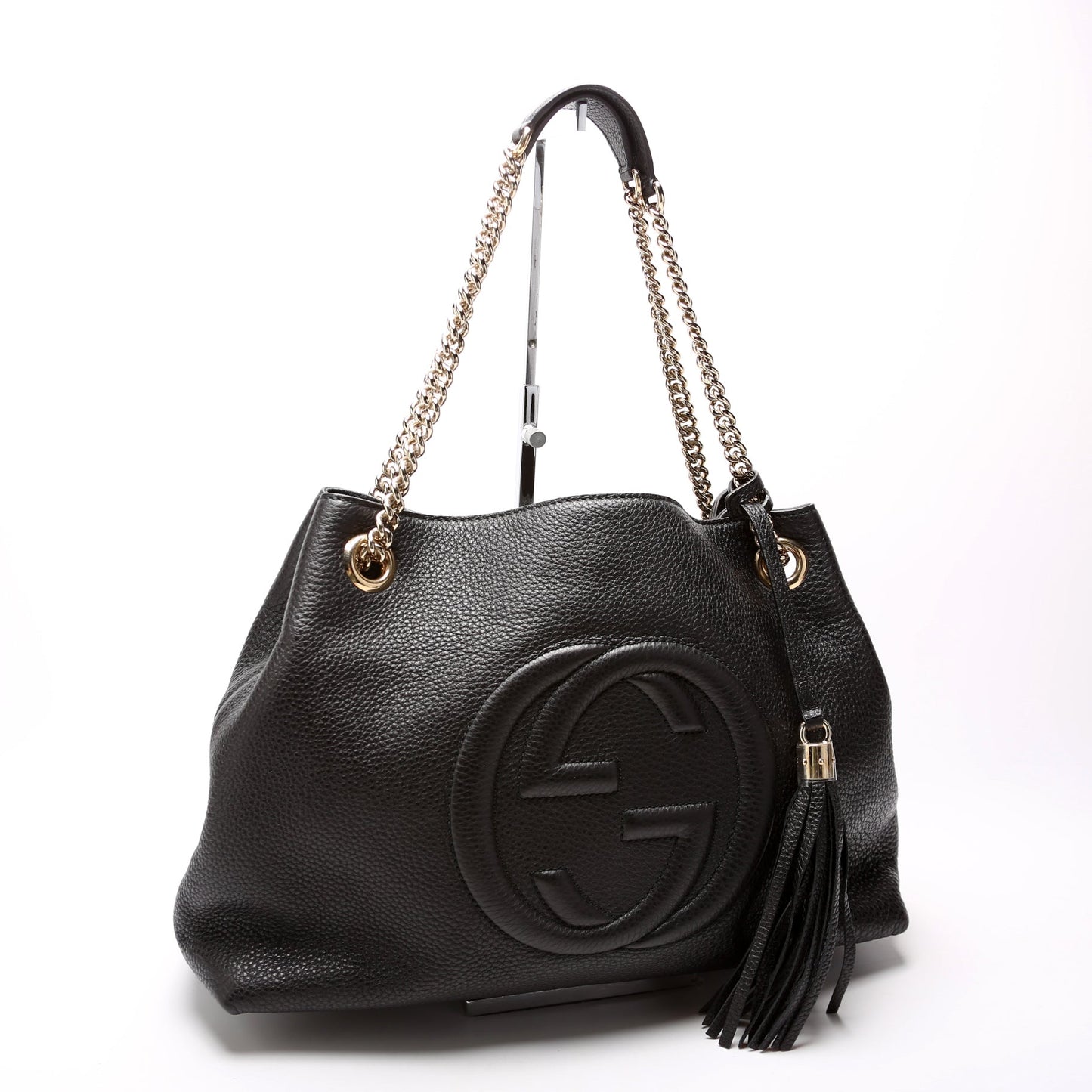 Gucci 536196 Soho Chain Tote Newer Black Bag