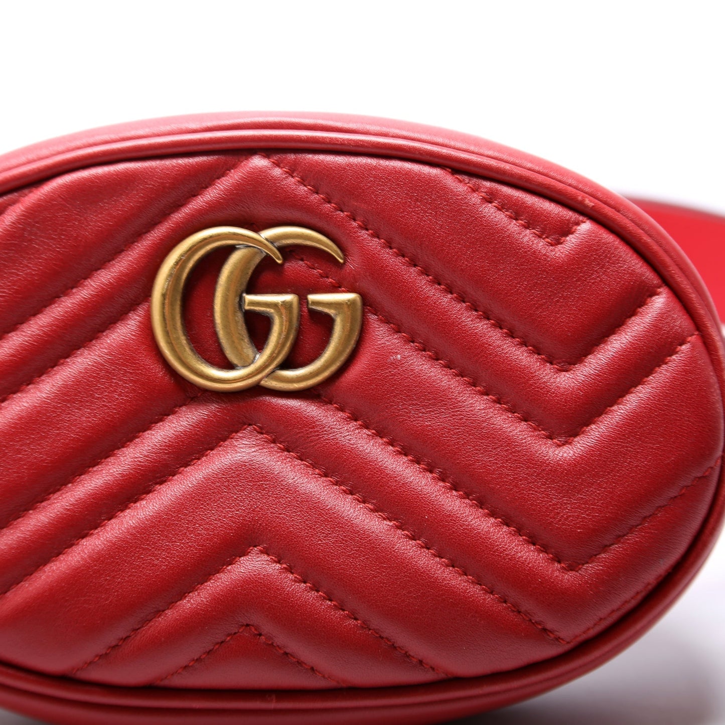 Gucci 476434 Marmont Belt Red Bag